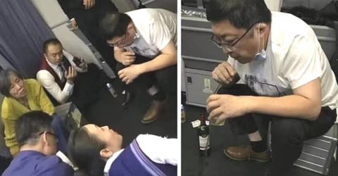 Un médico salva a un pasajero succionando casi un litro de orina de su vejiga