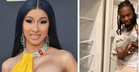 La cantante Cardi B le regala un refrigerador a su esposo y cuando lo abrió se quedó paralizado