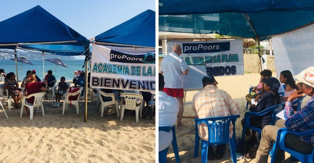 Se conmueve tanto que reúne a los humildes vendedores de una playa para enseñarles a leer Se conmueve tanto que reúne a los humildes vendedores de una playa para enseñarles a leer