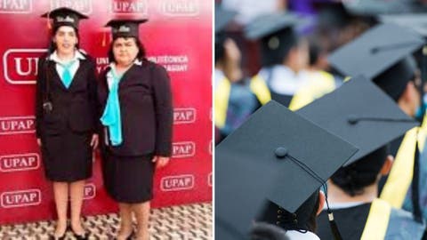 La madre que cursó una carrera para apoyar a su hija invidente celebra con ella su graduación