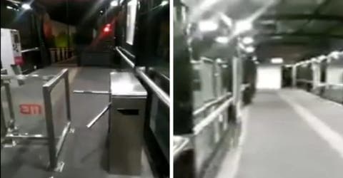 Capturan en video cómo un fantasma sale de una concurrida estación de Metro