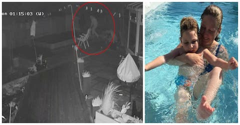 Graban a un desalmado destruyendo la piscina de hidroterapia de una niña discapacitada de 5 años
