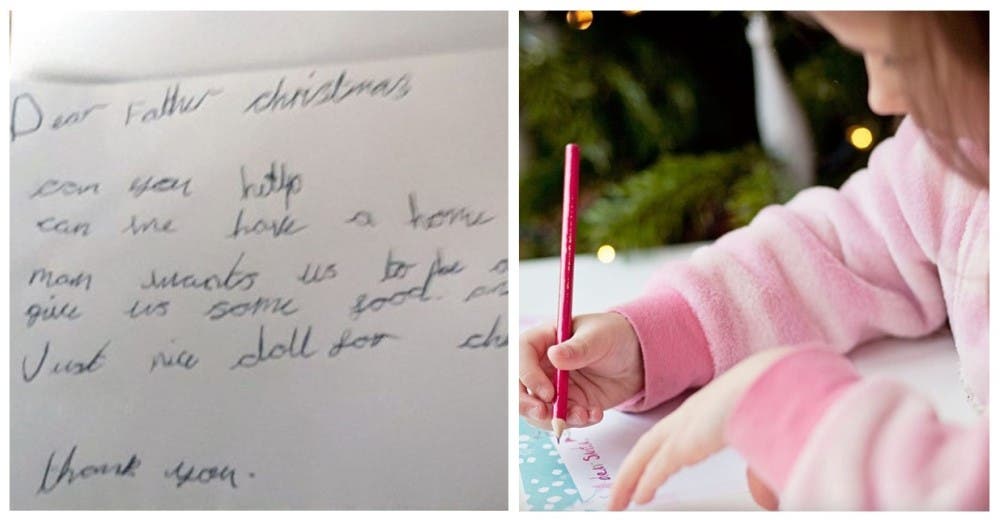 «¿Podemos tener un hogar en Navidad?» – La emotiva carta de una niña de 7 años para Papá Noel «¿Podemos tener un hogar en Navidad?» – La emotiva carta de una niña de 7 años para Papá Noel