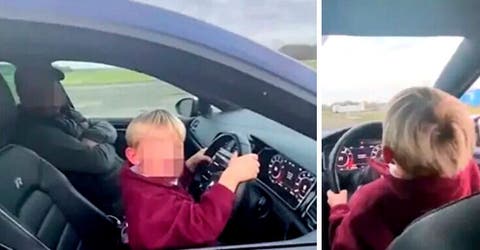«¡Acelera!» – Graban a un niño de 6 años conduciendo a alta velocidad sin cinturón de seguridad