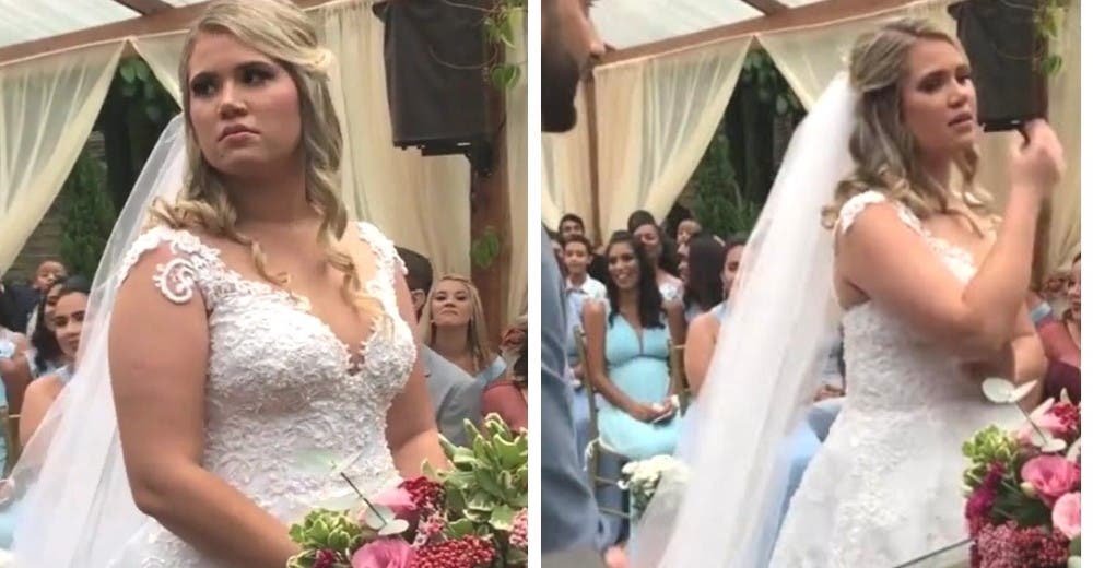 En pleno altar la novia le reclama a su prometido por un error que arruinó su boda soñada