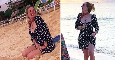 Encuentran a Adele en la playa y apenas logran reconocerla por la transformación que sufrió