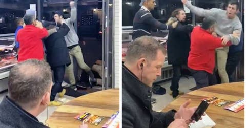 El vídeo viral de la reacción del hombre que comía patatas fritas ante un enfrentamiento
