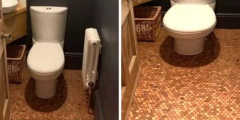 Publica cómo transformó el piso de su baño gastando solo 64 euros y se hace viral