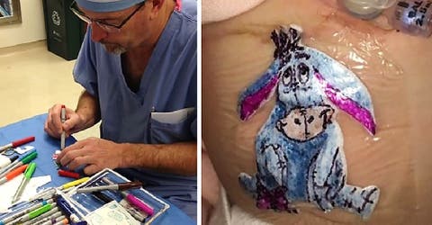 Un cirujano pediatra se convierte en artista para que los niños no se asusten con sus cicatrices