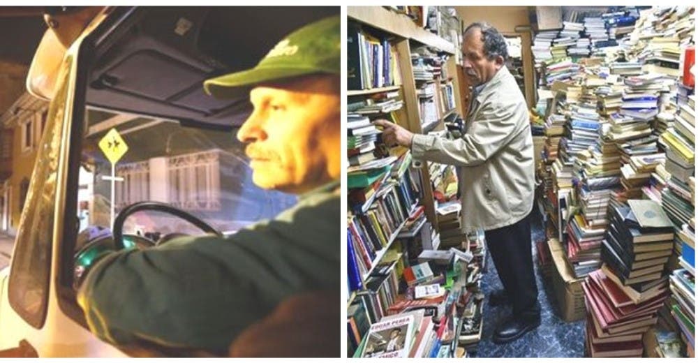 Durante 20 años un recolector de basura rescata 25 mil libros para ayudar a niños desfavorecidos