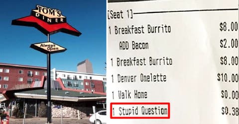 En este restaurante cobran por cada «pregunta estúpida» que hagan los clientes al personal