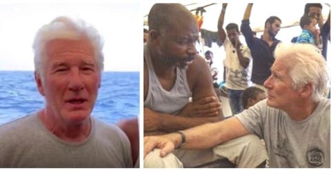 El actor Richard Gere ayuda a los 121 inmigrantes varados en el Mar Mediterráneo