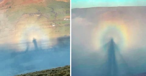 Las fotos de un excursionista que apareció como un ángel entre las nubes se hacen virales