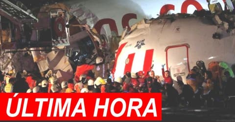 Un avión se parte en tres partes al salirse de la pista dejando al menos 120 heridos