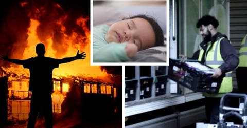 «Me dijo que su bebé estaba dentro» – Un repartidor lucha por salvar a un bebé de un incendio