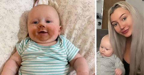 Cuando terminó de amamantar a su bebé de 5 meses se quedó horrorizada al ver su rostro