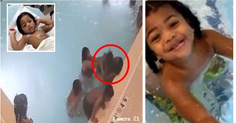 La policía difunde el rescate de un niño que casi se ahoga en una piscina rodeada de adultos