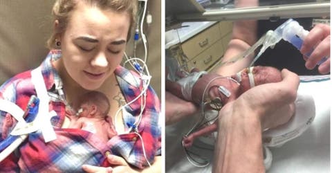 Pierde a 3 de sus bebés pero los lleva en el útero durante 23 semanas para salvar a su hermana