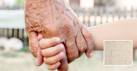 Fue el único niño que eligió a su abuela como su héroe favorito en su deber escolar