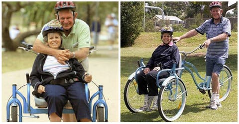 Construye una bicicleta para poder recordarle a su esposa todos los lugares en los que fue feliz