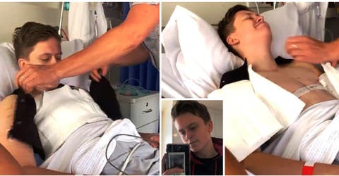 Un joven transgénero rompe en llanto cuando ve su pecho tras salir de una cirugía