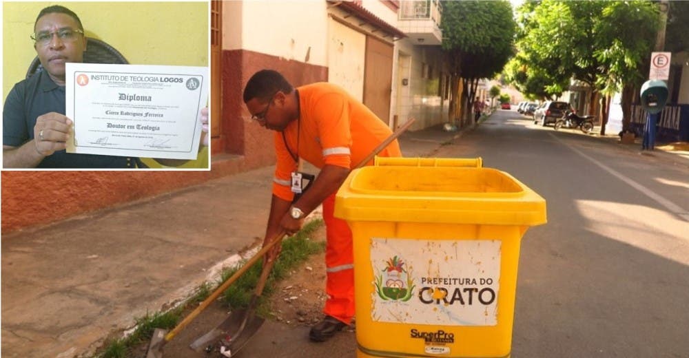Termina un doctorado tras estudiar con los libros que recogió de la basura siendo barrendero Termina un doctorado tras estudiar con los libros que recogió de la basura siendo barrendero