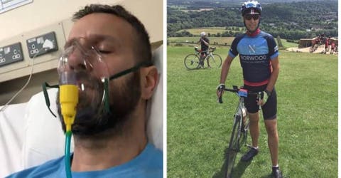 Un ciclista de 40 años lucha por sobrevivir al COVID-19 y su esposa alerta a los jóvenes