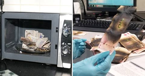 Una mujer termina con su dinero quemado tras intentar desinfectar los billetes del coronavirus