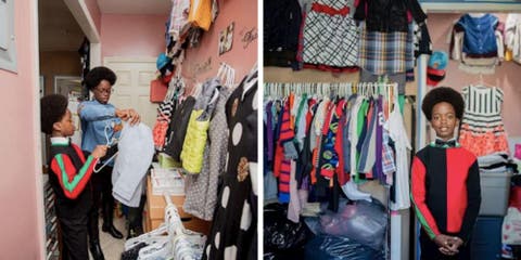 La necesidad de un niño de 11 años lo motivó a abrir una tienda de ropa y zapatos usados
