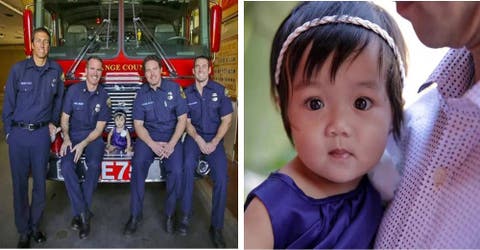Los bomberos cuidan a la bebé que dejaron abandonada en la estación hace 9 meses