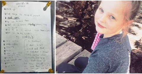 «Estoy asustada»-Difunde la preocupante nota que escribió su hija de 8 años sobre el coronavirus