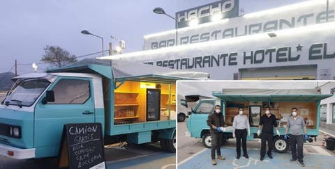 Un camionero difunde el gesto de un restaurante con los choferes que trabajan en la cuarentena