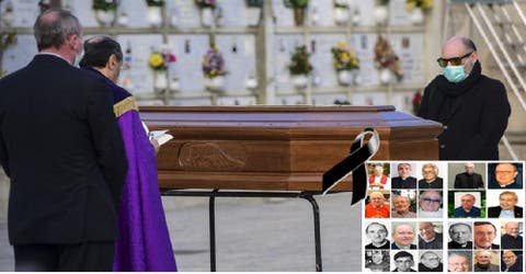 Los rostros de los 60 sacerdotes italianos que murieron por atender a enfermos de coronavirus