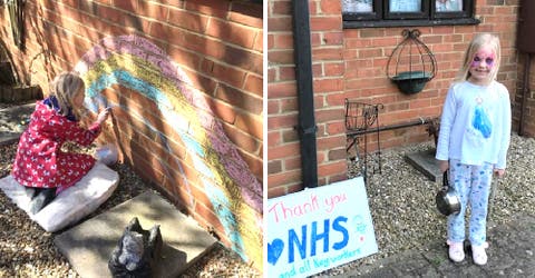 Los vecinos dejan a una niña de 5 años devastada con su reacción a su homenaje a los sanitarios