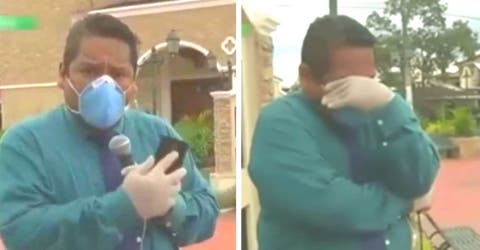 Un reportero rompe en llanto al hablar sobre la dramática situación de la pandemia en su país