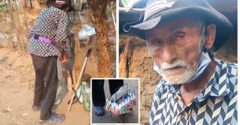Acusan al humilde anciano que sale a vender dulces para sobrevivir en la cuarentena