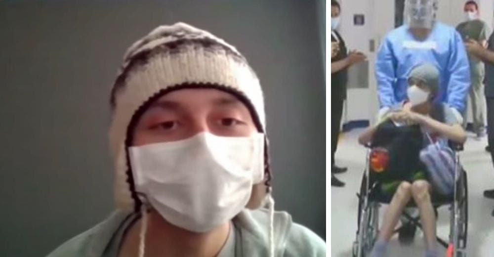 La emotiva despedida del joven de 19 años con cáncer cerebral que fue diagnosticado con COVID-19