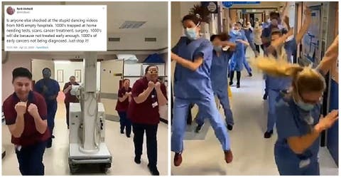 Los vídeos de los sanitarios celebrando mientras muchos pacientes agonizan causan polémica