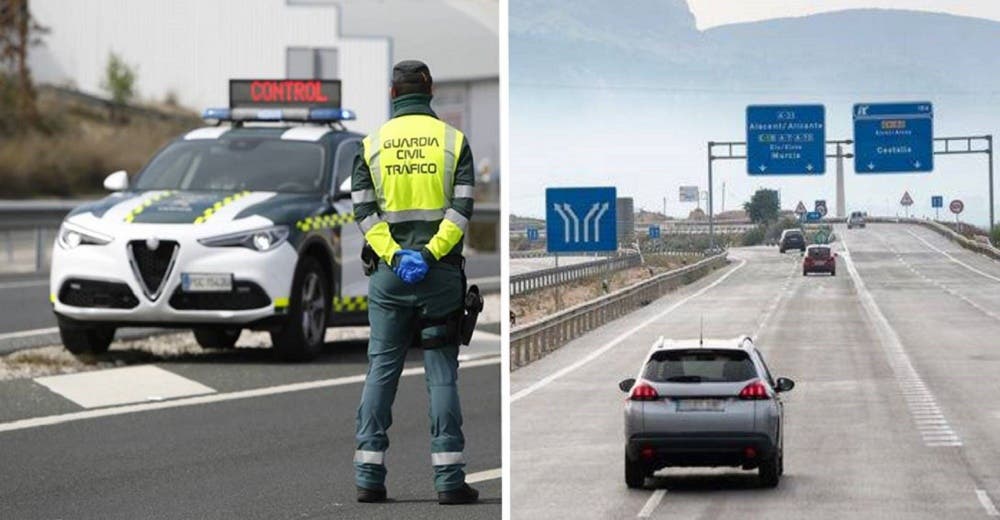 Abandona a su hijo menor de edad en plena carretera para huir de un control policial