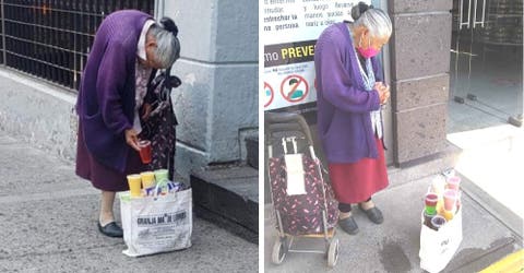 Nadie compra los dulces de la humilde anciana que necesita trabajar para sobrevivir