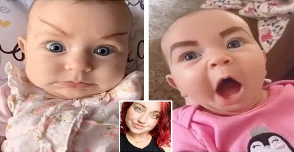 Señalan a una madre por publicar un «divertido» vídeo tras cambiar las cejas de su bebé