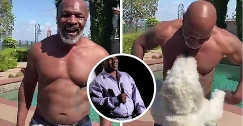 Mike Tyson impresiona con su físico a los 53 años mientras entrena