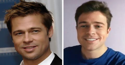 El controversial vídeo del joven que muestra un asombroso parecido al actor Brad Pitt