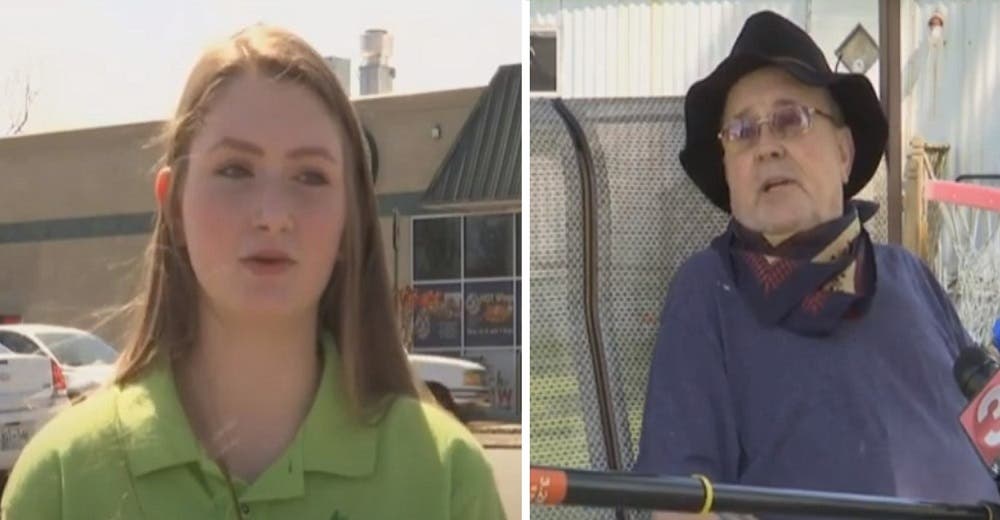 La cajera de un supermercado reacciona al ver que a un anciano no le alcanzaba el dinero
