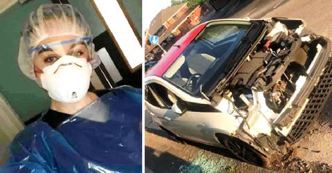 «Tengo miedo» – Tras trabajar más de 12 horas en el hospital encuentra su auto destrozado