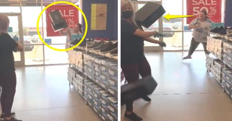 La clienta que se negó a usar mascarilla en la tienda huye tras lanzar cajas contra su rostro