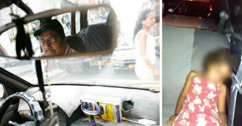 Se baja de un taxi sin percatarse de que dejó a su nieta de 4 años durmiendo en el vehículo