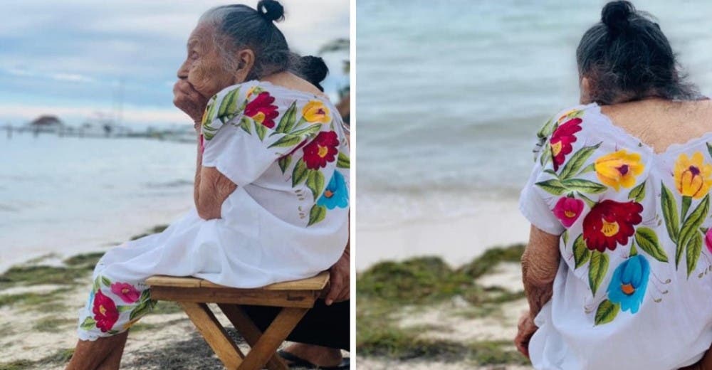 A los 94 años hace llorar a su familia cuando ve el mar por primera vez en su vida
