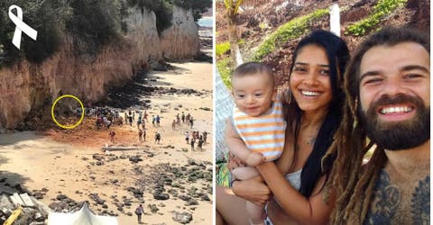 Una pareja muere junto a su bebé de 7 meses tras el derrumbe de un acantilado en la playa
