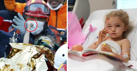Rescatan a la niña de 3 años que permaneció consciente 65 horas bajo los escombros del terremoto